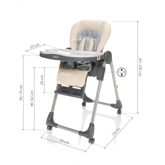 Kinderstoel Monti 2, Diamond Grijs