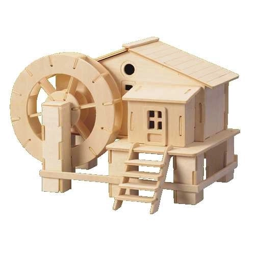 Woodcraft Houten 3D puzzel watermolen