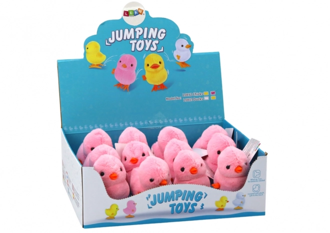 Schroevige pluchen speelgoed Springende Kip Ornament Roze