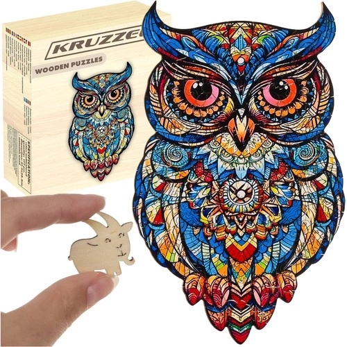 Houten puzzel uil Kruzzel