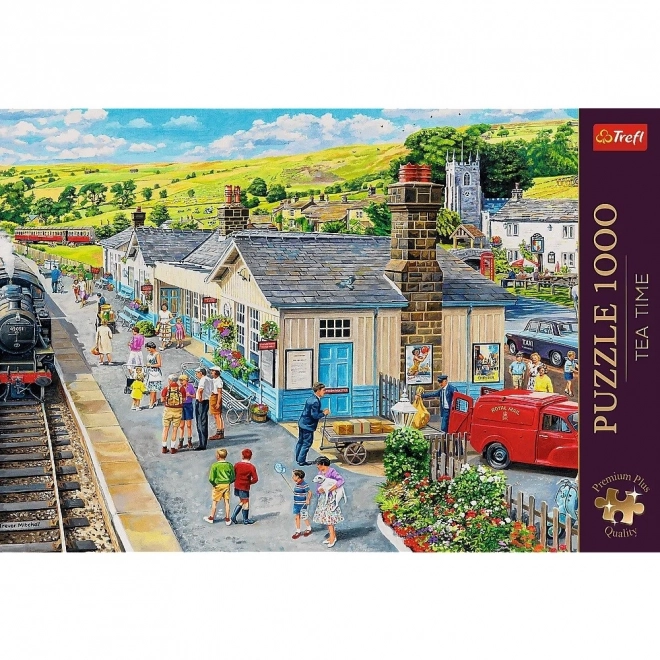 TREFL Puzzel Premium Plus Theetijd: Treinstation 1000 stukjes