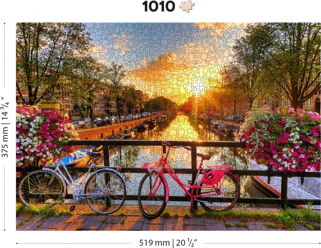WOODEN CITY Houten puzzel Amsterdams fietsen 1010 stukjes