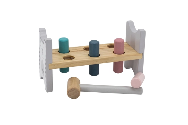 VIGA PolarB Houten bank met hamertje – Montessori speelgoed