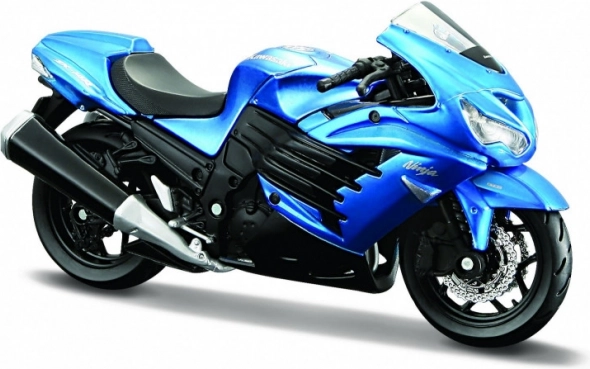 Motorfiets Kawasaki Ninja ZX-14R met voet