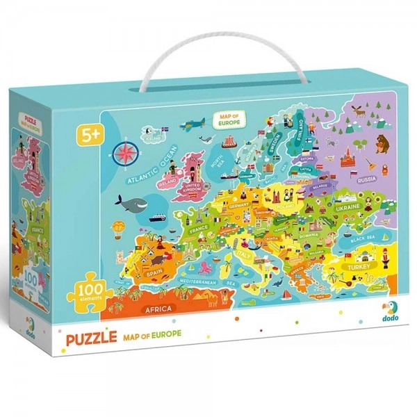 Puzzel Kaart van Europa -100 stukjes