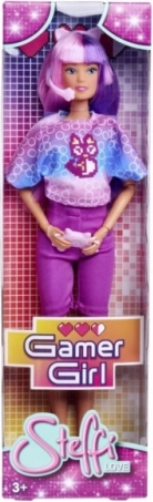 Pop STEFFI LOVE gamer girl 29 cm met gamecontroller en koptelefoon