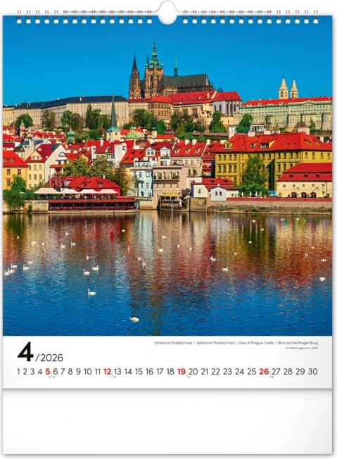 Wandkalender Praag 2026
