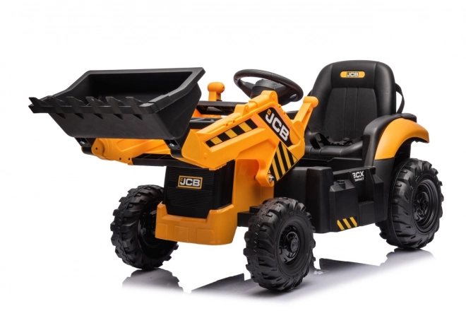 Kinder ritje op JCB Traktor met graafmachine