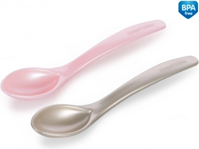 Canpol Babies plastic kinderlepels 2 stuks roze