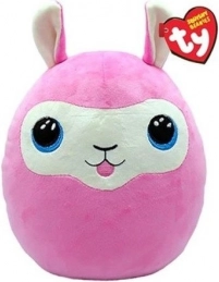 Pluchen lama TY roze 22 cm