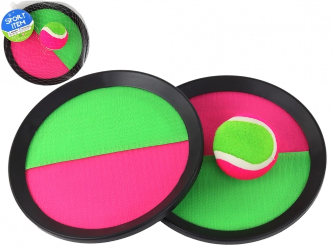 Spel handbal Schijven met klittenband Vangbal