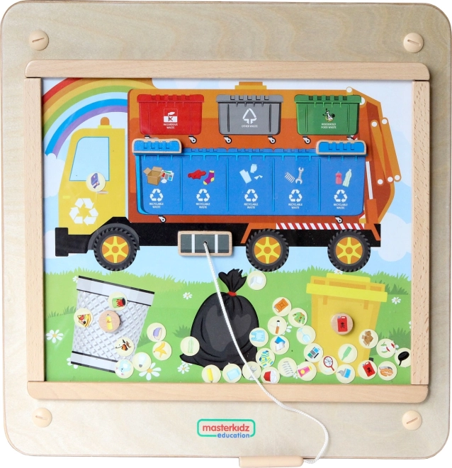 Masterkidz educatieve sorteerbord afvalscheiding Montessori