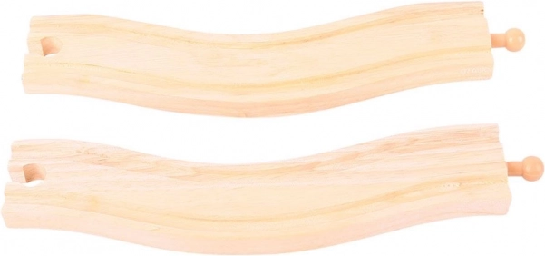 Gebogen rails Bigjigs Rail 22 cm - 2 stuks