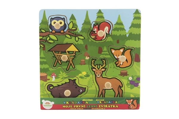Inlegpuzzel Mijn eerste bosdieren - 6 delen