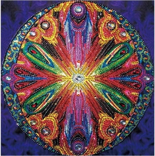 Diamant schilderen 7D mandala cirkel 30 × 30 cm
