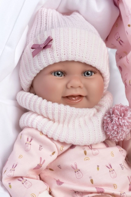 Llorens 73902 NIEUWE GEBOREN MEISJE - realistische pop baby met volledig vinyllichaam - 40 cm