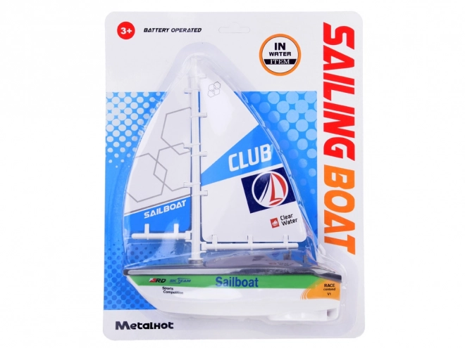 Kleurrijke waterspeelgoed Zeilboot met batterijen ZA5234 – Groen