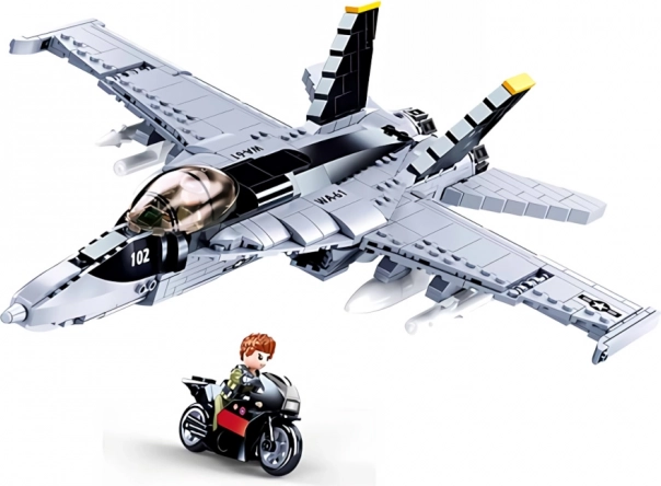 Sluban ModelBricks straaljager F/A‑18 Super Bumblebee bouwset