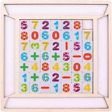 Houten puzzel met cijfers 48 stuks