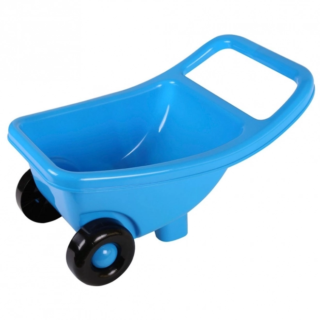 Blauwe kindertuin kruiwagen