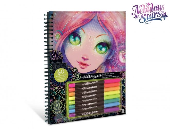 Nebulous Star kleurboeken met zwarte pagina's 26,3x21,3 cm