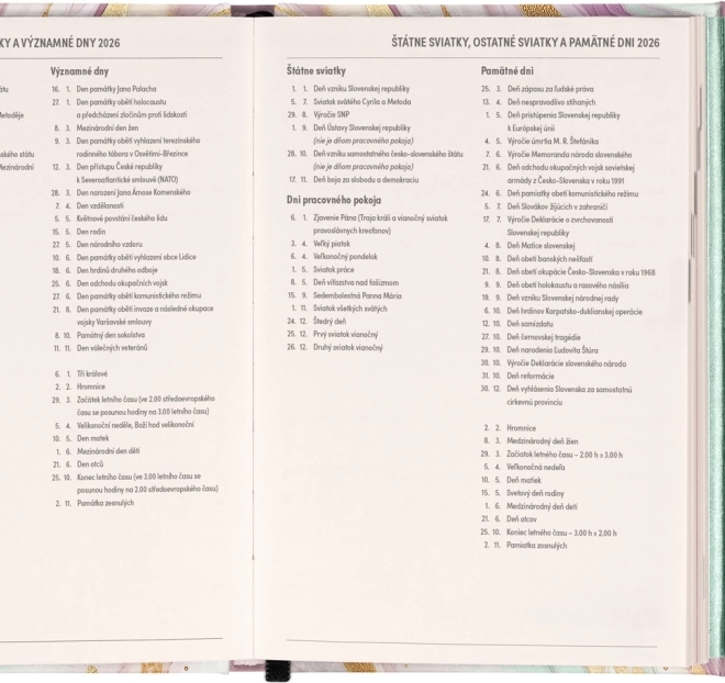 Notique Wekelijkse Magnetische Agenda Roze Marmer 2026