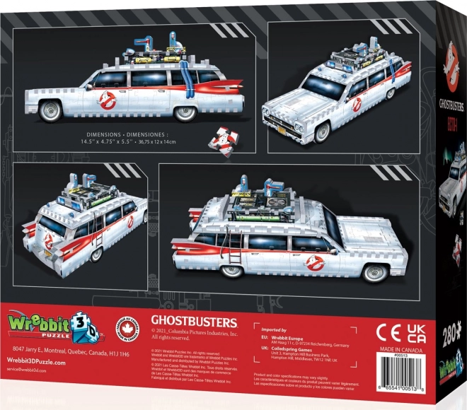 Wrebbit 3D Puzzel Ghostbusters Ecto-1, 280 stukken
