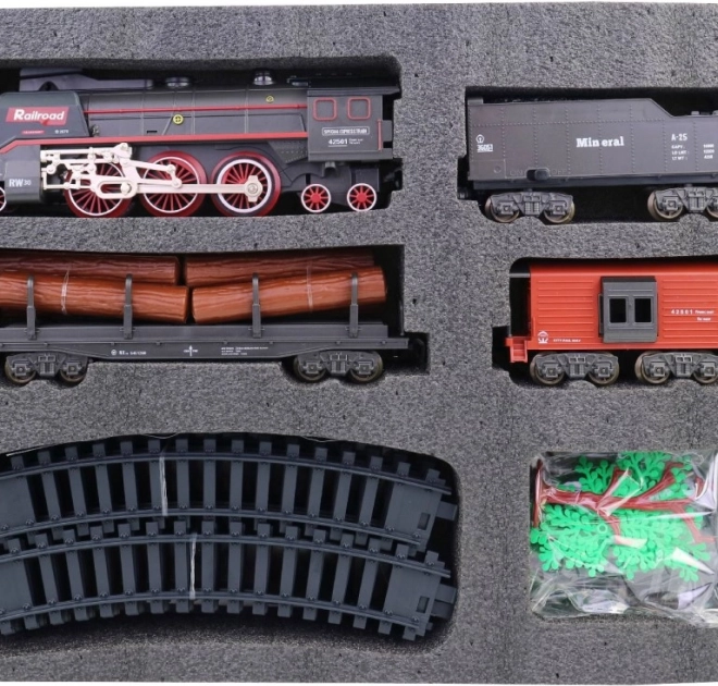 Treinset met damp-effect op batterijen