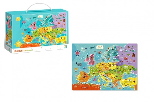 Puzzel Kaart van Europa -100 stukjes