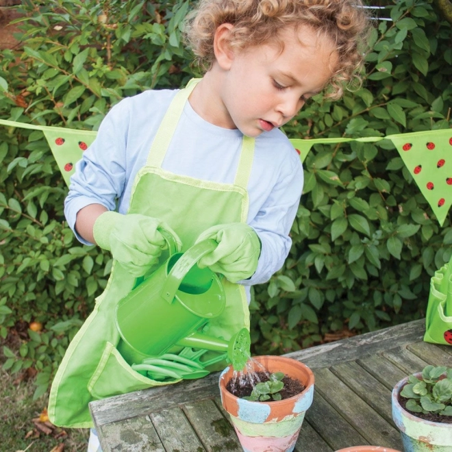 Bigjigs Toys Tuinset met gereedschap in groene canvas tas