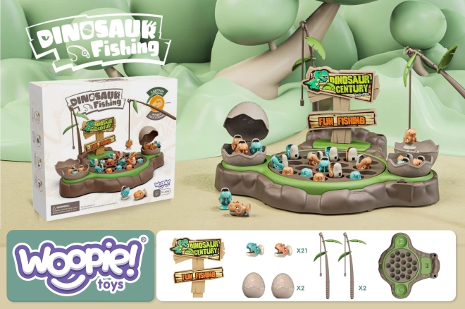 Woopie spel vissen dinosaurus