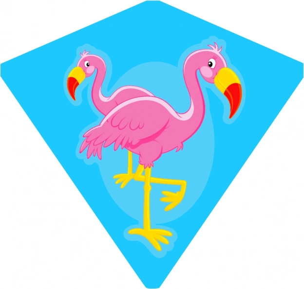 Vliegerende draak flamingo 68 x 73 cm - Tsjechische verpakking