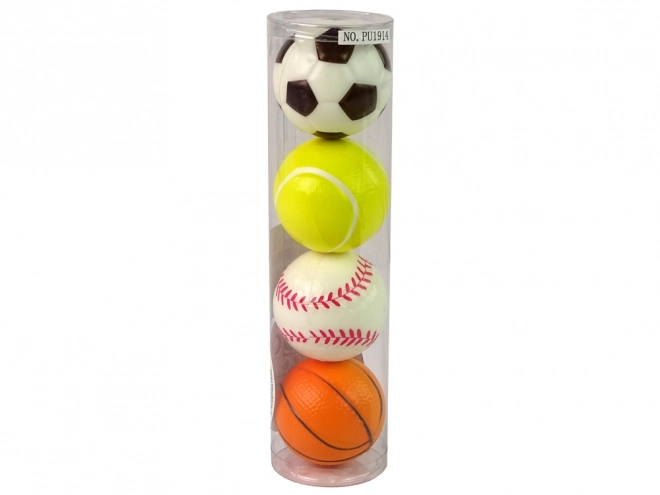 Set van 4 zachte ballen Sport Golf Tennis Voetbal