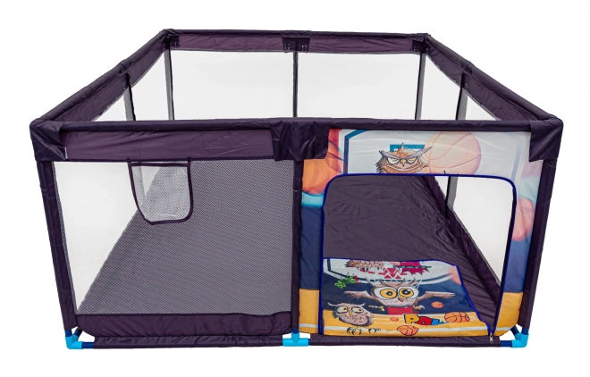 Zachte rechthoekige babybox Sportieve Uil