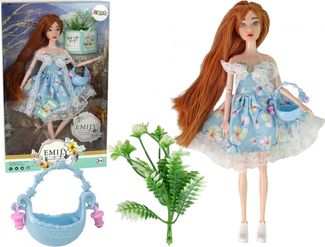 Pop Emily lente – rood haar, bloemenjurk