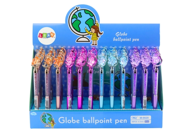 Balpen met blauwe stervormige vulling 0,7 mm Mix