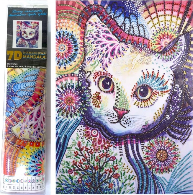 Diamant schilderen 7D – kattenblik 30 × 40 cm