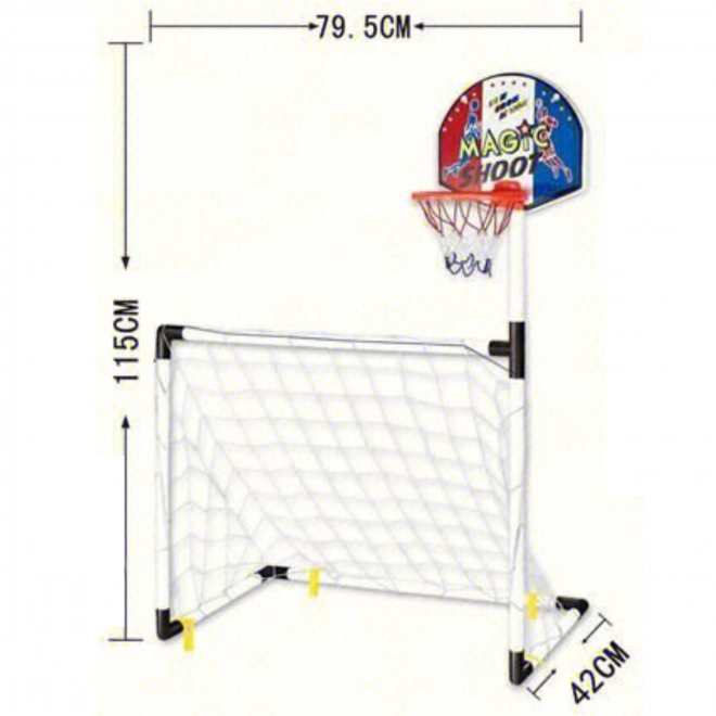 Kinder sportset 2-in-1 Basketbal en Voetbal Woopie