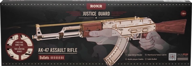 RoboTime 3D Houten Mechanische Puzzel Aanvalsgeweer AK-47