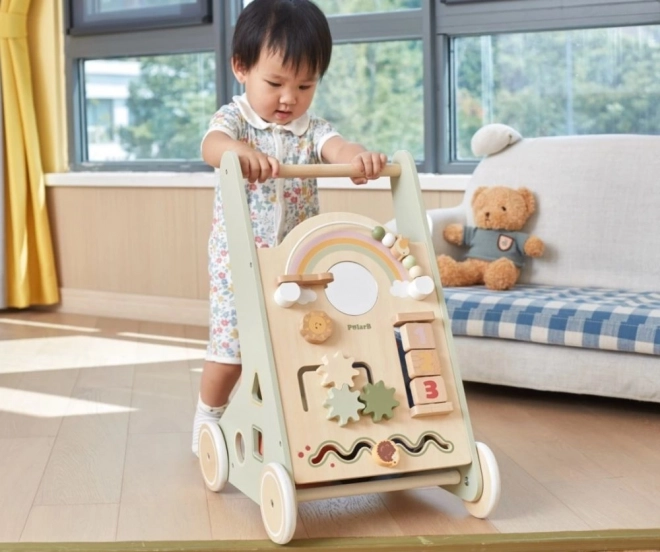 PolarB olijfkleurige educatieve loopwagen