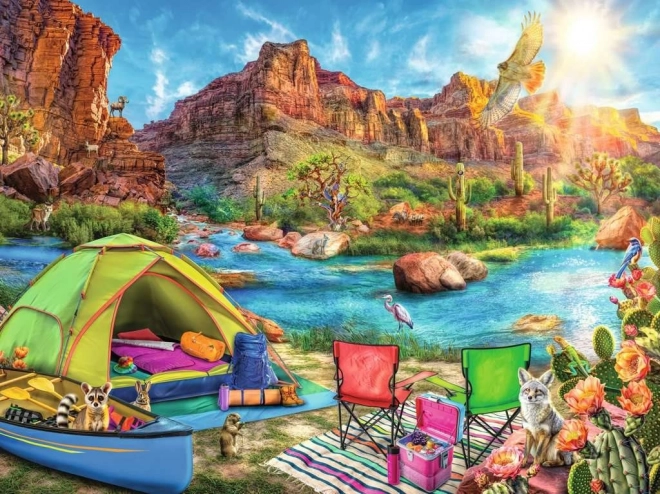Puzzle RAVENSBURGER Kamperen in de kloof 1500 stukjes