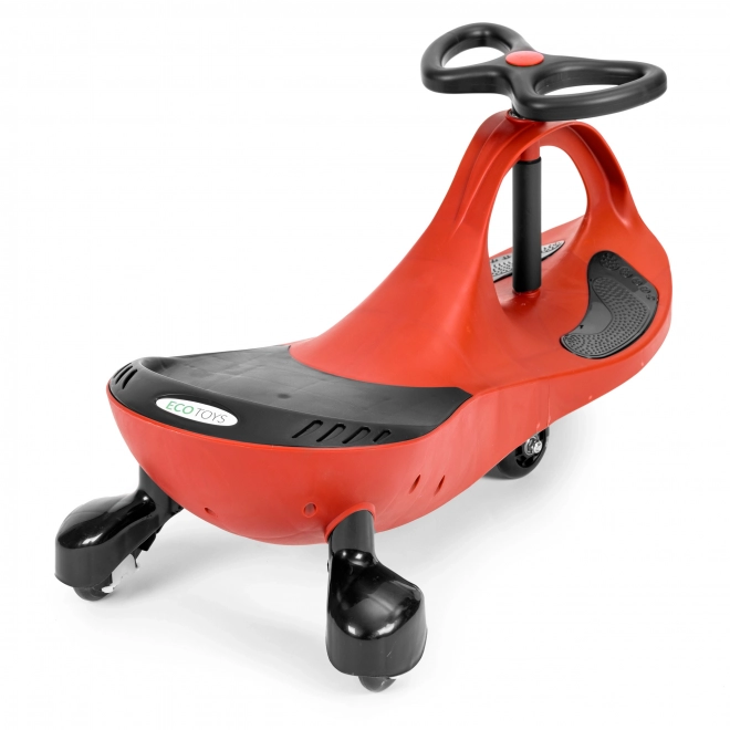 Loopfiets met LED-wielen rood ECOTOYS