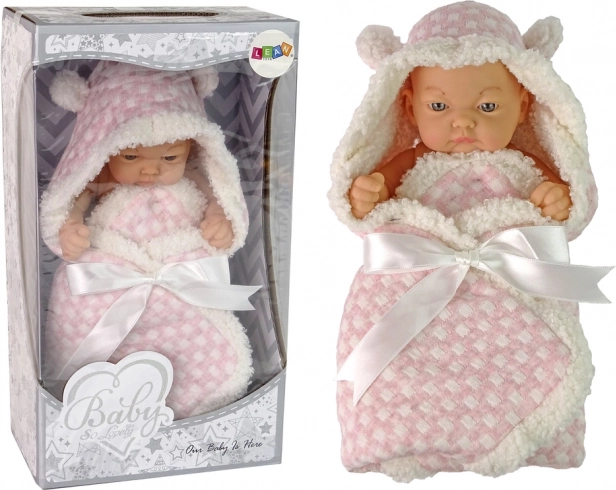 Pop Sweet Baby in Roze Inbakerdoek met Strik