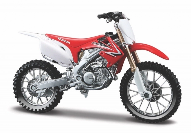 Model motorfiets Honda CRF 450R met standaard 1/18
