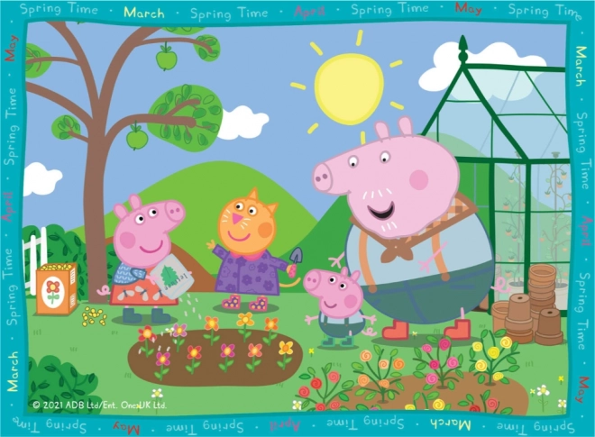 Ravensburger Peppa Big-puzzel – seizoenen 4-in-1 (12–24 stukjes)