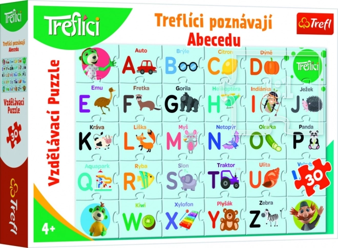 Educatieve puzzel 30 - Treflíci leren het alfabet