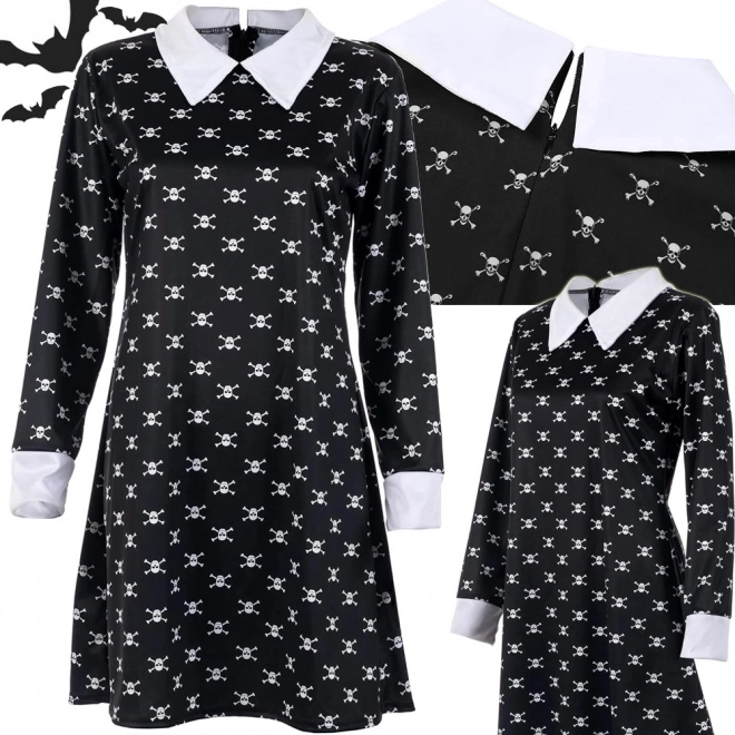 Halloweenkostuum Wednesday Addams voor kinderen