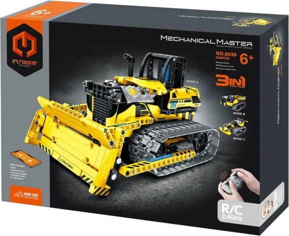 programmeerbare bouwset iM.master 3-in-1 rc bouwmachine, 452 onderdelen met oplaadpack