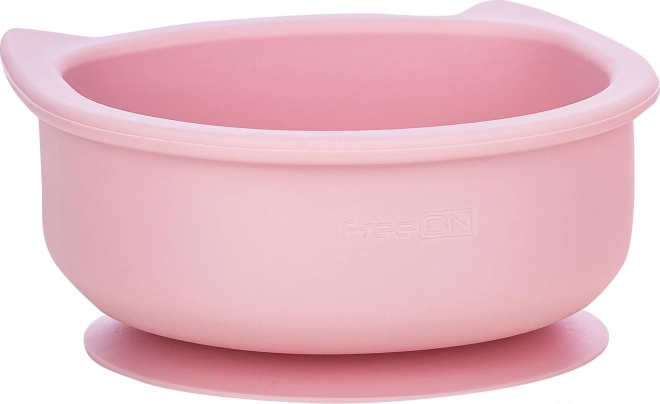 Siliconen kom met zuignapje Kat roze