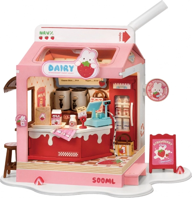 Robotime miniatuurhuisje Melkbar Strawberry